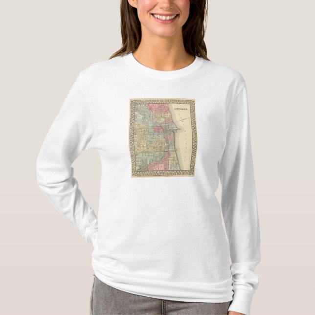 Camiseta Mapa de Chicago de Mitchell (Anverso)