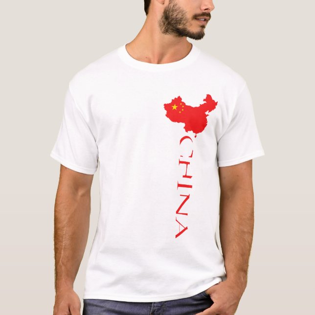 Camiseta Mapa de China Bandera (Anverso)