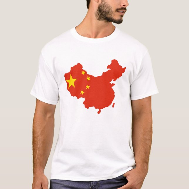 Camiseta mapa de china y bandera (Anverso)