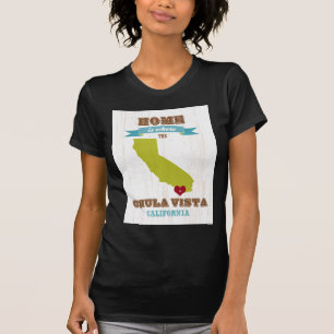 Camiseta Mapa de Chula Vista, California - casero está