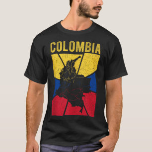 Camiseta Mapa de Colombia Bandera Patriota Expatriado Nacio