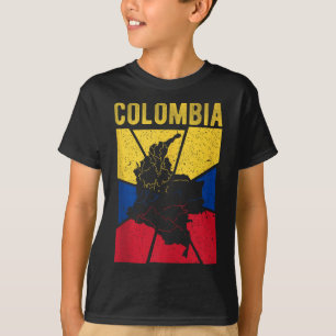 Camiseta Mapa de Colombia Bandera Patriota Nacional Expatri
