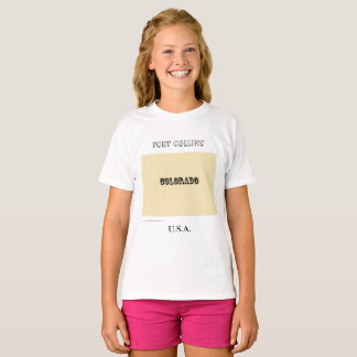 Camiseta - Mapa de Colorado con ciudad