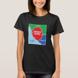 Camiseta Mapa de colores simplificado de la vecina de Sierr