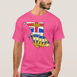 Camiseta Mapa de Columbia Británica con bandera de Colombia