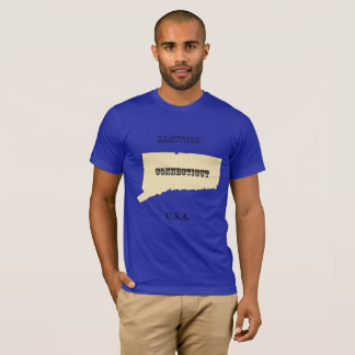 Camiseta - Mapa de Connecticut con la ciudad