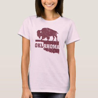 Camiseta Mapa de contorno del estado de Oklahoma Buffalo Co
