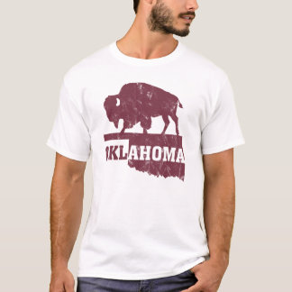 Camiseta Mapa de contorno del estado de Oklahoma Buffalo Co