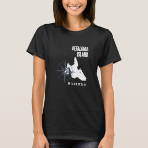 Camiseta Mapa de coordenadas del mar Mediterráneo de la isl