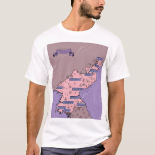 Camiseta mapa de Corea del Norte