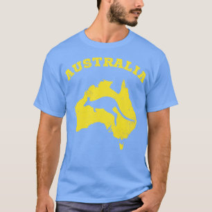 Camiseta Mapa de cosechas patrióticas de Kangaroo Australia