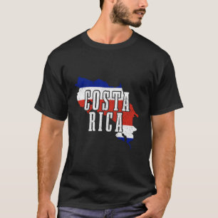Camiseta Mapa de Costa Rica Orgullo Bandera de Costa Rica