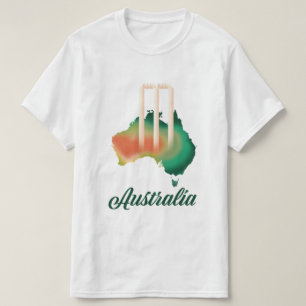 Camiseta Mapa de críquet de Australia.