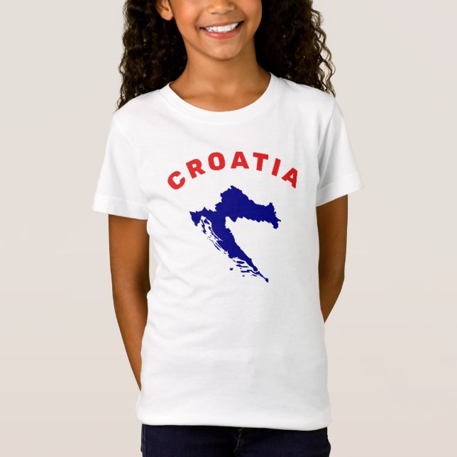 Camiseta Mapa de Croacia (Anverso)