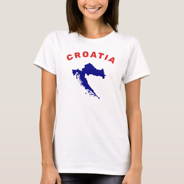 Camiseta Mapa de Croacia (Anverso)