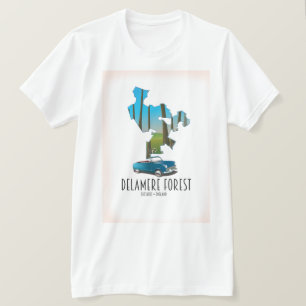 Camiseta Mapa de Delamere Forest Cheshire England