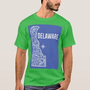 Camiseta Mapa de Delaware