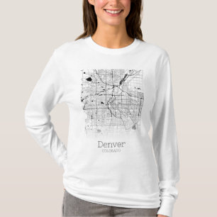Camiseta Mapa de Denver City