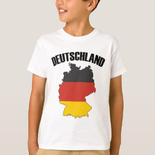 Camiseta Mapa de Deutschland - Bandera alemana - Viajes de 