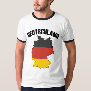 Camiseta Mapa de Deutschland - Bandera alemana - Viajes de 
