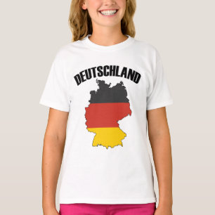 Camiseta Mapa de Deutschland - Bandera alemana - Viajes de