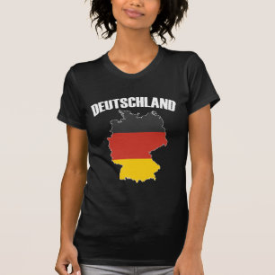 Camiseta Mapa de Deutschland - Bandera alemana - Viajes de