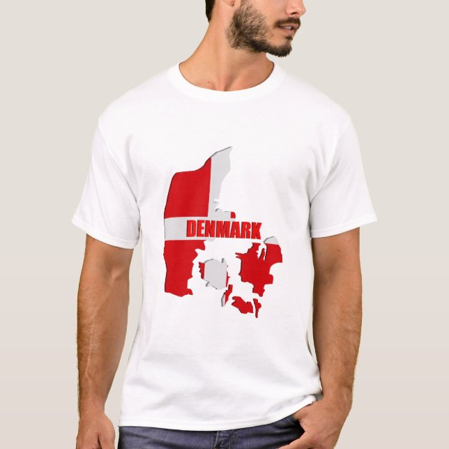 Camiseta Mapa de Dinamarca (Anverso)