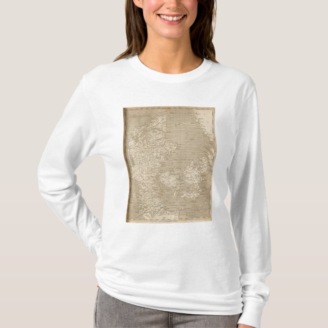 Camiseta Mapa de Dinamarca por Arrowsmith (Anverso)