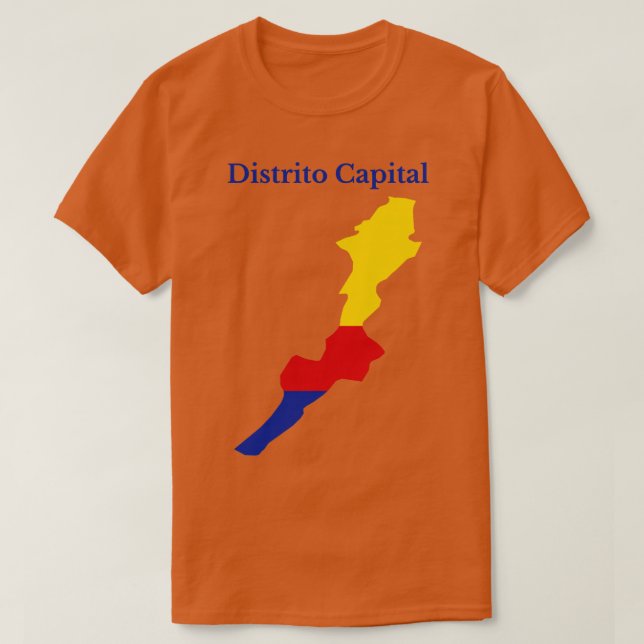 Camiseta Mapa de Distrito Capital Colombia (Diseño del anverso)