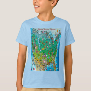 Camiseta Mapa de diversiones de Estados Unidos
