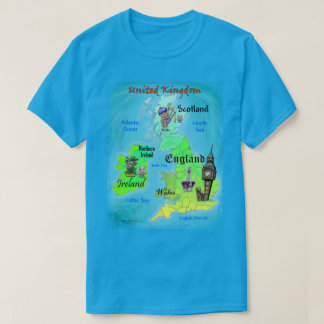 Camiseta Mapa de diversiones del Reino Unido
