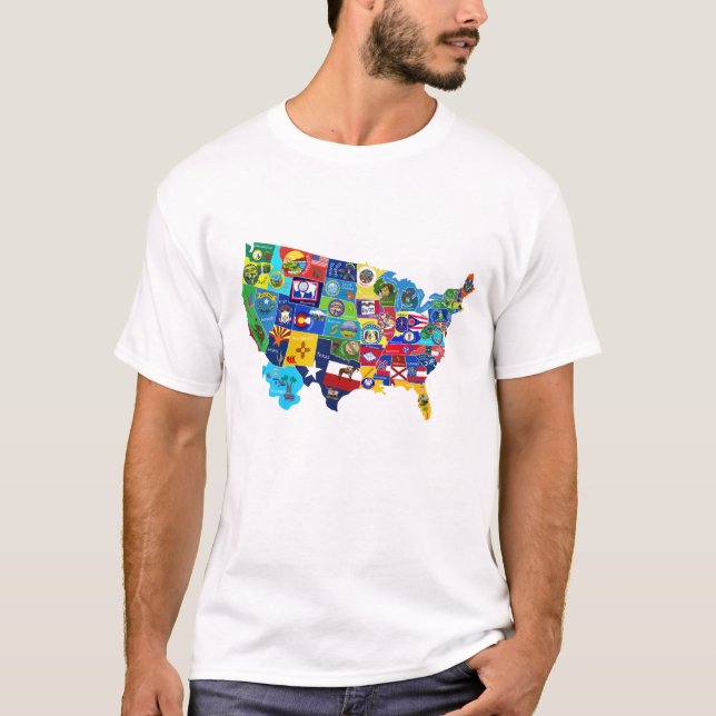 Camiseta Mapa de EE. UU (Anverso)