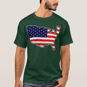 Camiseta Mapa de EE.UU. Bandera de EE.UU. Ama al patriotism
