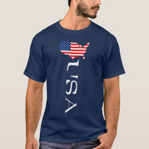 Camiseta Mapa de EE. UU. Bandera de los Estados Unidos