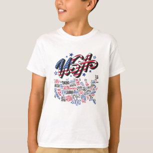 Camiseta Mapa de EE. UU. estados de América