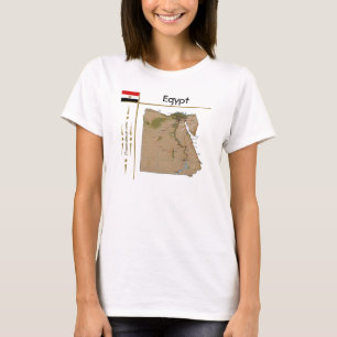 Camiseta Mapa de Egipto + Bandera + Título