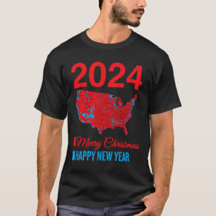 Camiseta Mapa de elecciones preciso Feliz Año Nuevo Feliz N