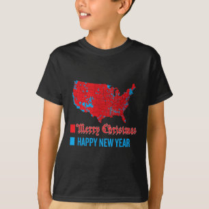 Camiseta Mapa de elecciones preciso Feliz Año Nuevo Feliz N