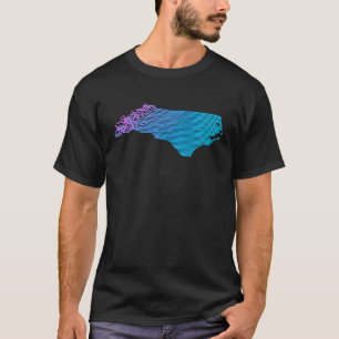 Camiseta Mapa de elevación de la topografía de la división 
