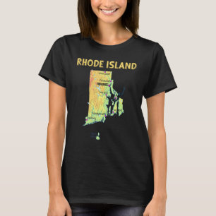 Camiseta Mapa De Elevación De Las Principales Ciudades Del 