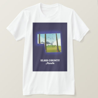 Camiseta Mapa de Elko County Nevada