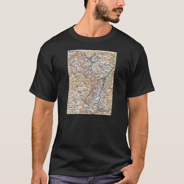 Camiseta Mapa de Elsass Lothringen (Anverso)