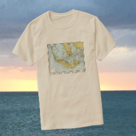 Camiseta Mapa de época de la isla de Sanibel Captiva Florid