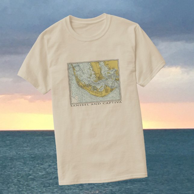 Camiseta Mapa de época de la isla de Sanibel Captiva Florid (Subido por el creador)
