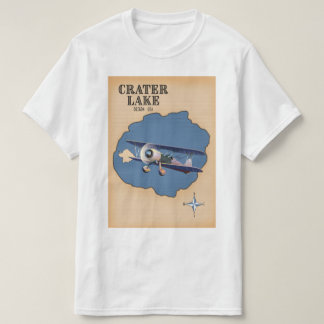 Camiseta Mapa de época del Crater Lake Oregon USA