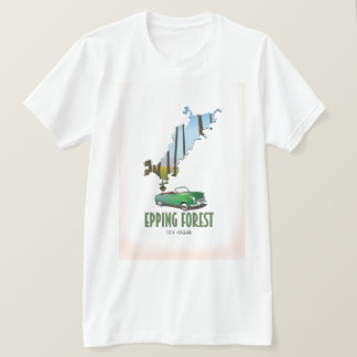 Camiseta Mapa de Epping Forest Essex Inglaterra
