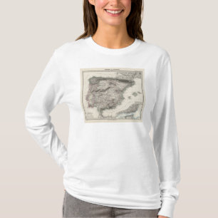 Camiseta Mapa de España y de Portugal por Stieler