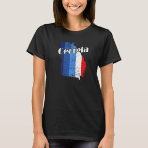 Camiseta Mapa de esquema de estado norteamericano de Georgi