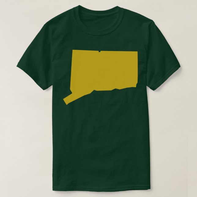 Camiseta Mapa de estado de Connecticut TShirt (Diseño del anverso)