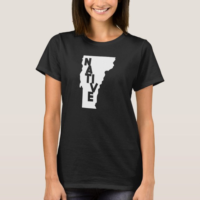 Camiseta Mapa de estado de Vermont Native Home (Anverso)